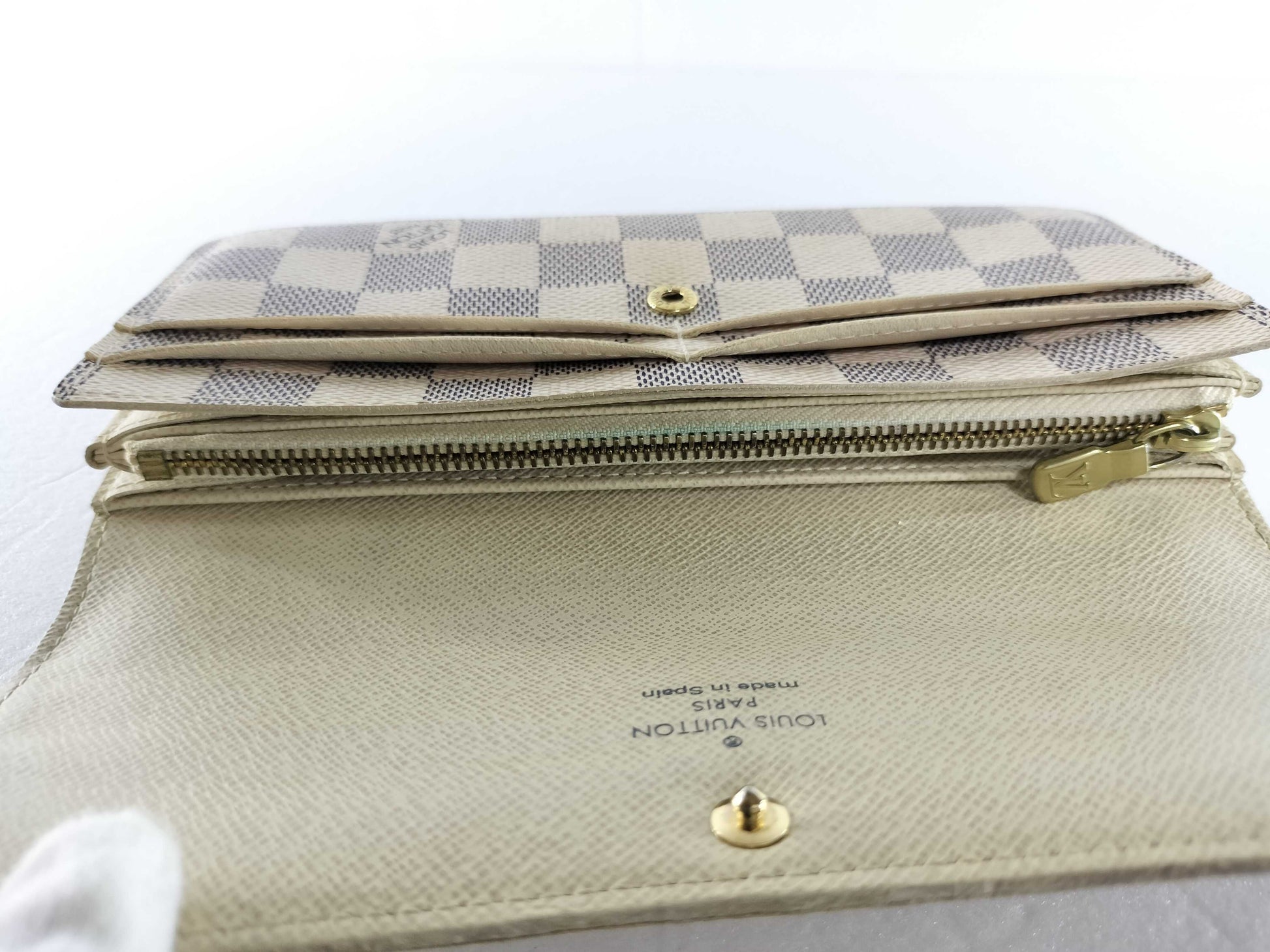 LOUIS VUITTON Damier Azur Portefeuille Sarah Wallet