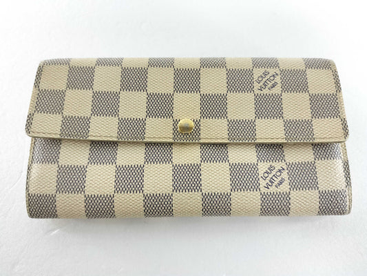 LOUIS VUITTON Damier Azur Portefeuille Sarah Wallet