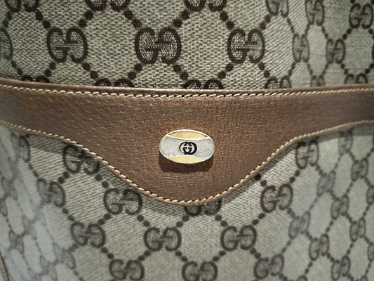 GUCCI GG Supreme 39.02003 PVC Old Sherry Tote Bag