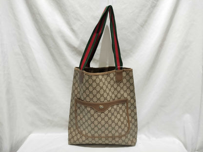 GUCCI GG Supreme 39.02003 PVC Old Sherry Tote Bag