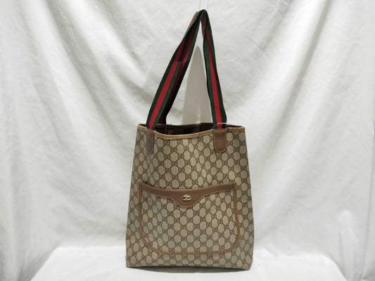 GUCCI GG Supreme 39.02003 PVC Old Sherry Tote Bag