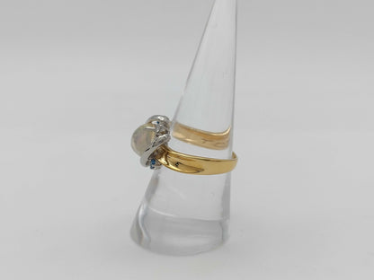 WOP 2.55ct D 0.11ct/0.09ct K18/PT900 8.4g Ring 