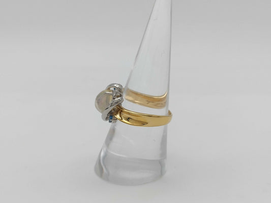 WOP 2.55ct D 0.11ct/0.09ct K18/PT900 8.4g Ring 