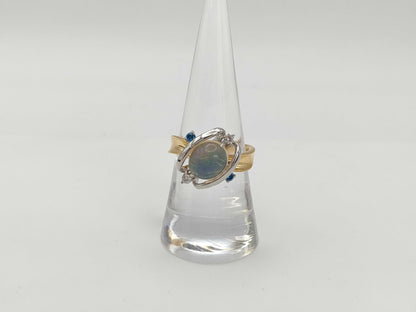 WOP 2.55ct D 0.11ct/0.09ct K18/PT900 8.4g Ring 
