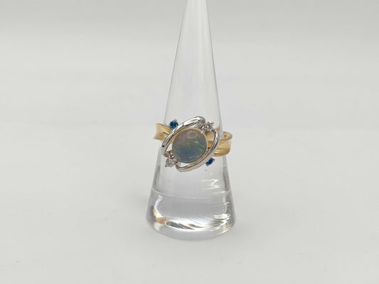 WOP 2.55ct D 0.11ct/0.09ct K18/PT900 8.4g Ring 