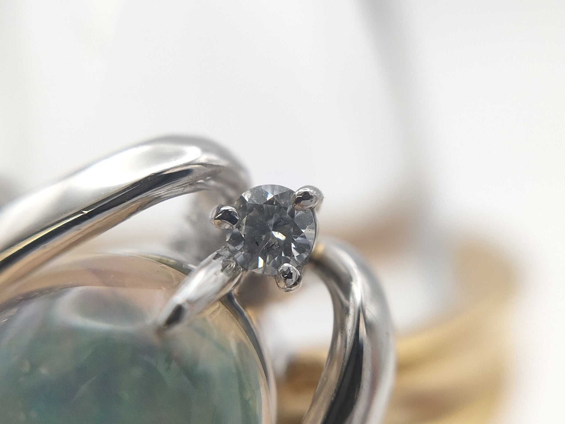 WOP 2.55ct D 0.11ct/0.09ct K18/PT900 8.4g Ring 