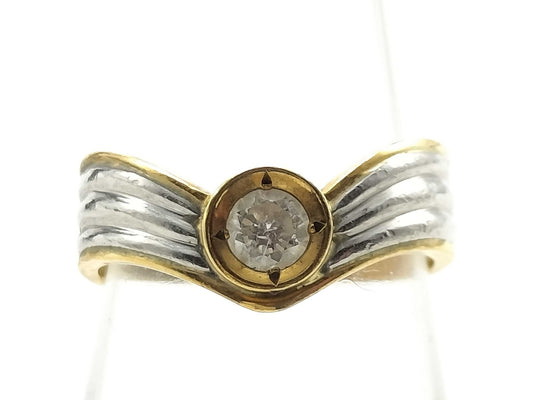 D0.20ct K18/Pt900 3.1g Ring 