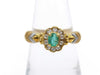 Emerald and Diamond K18/Pt900 3.8g Ring 