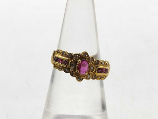Ruby and Diamond 18K 3.6g Ring 