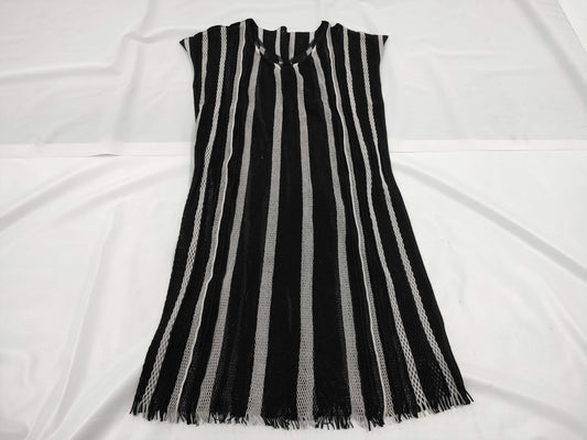 ISSEY MIYAKE see-through black and white dress