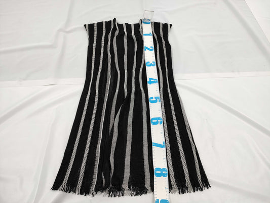 ISSEY MIYAKE see-through black and white dress