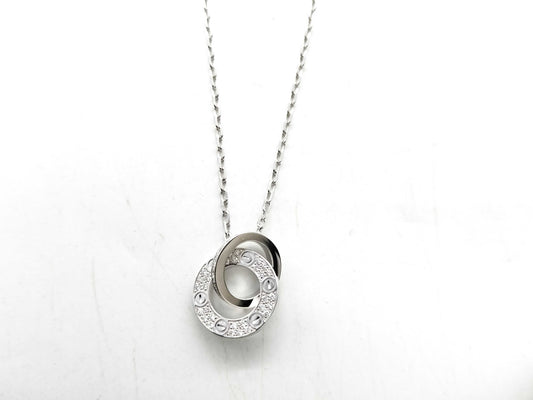 Cartier Love Circle Diamond Necklace in WG Au750, 5.6g 