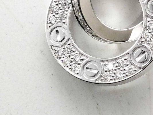 Cartier Love Circle Diamond Necklace in WG Au750, 5.6g 