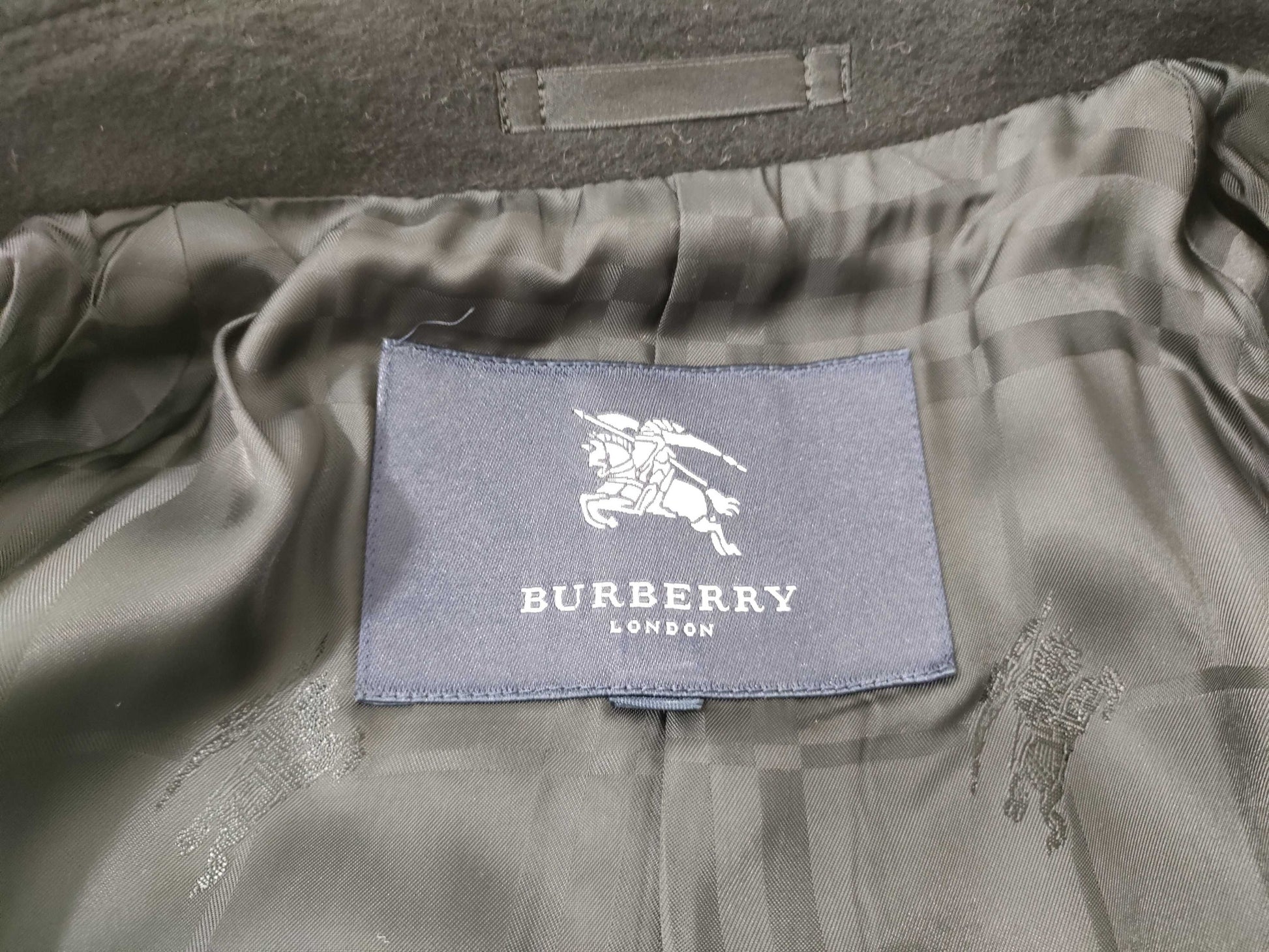 BURBERRY Long Coat, Black Cashmere, Considering Model Year