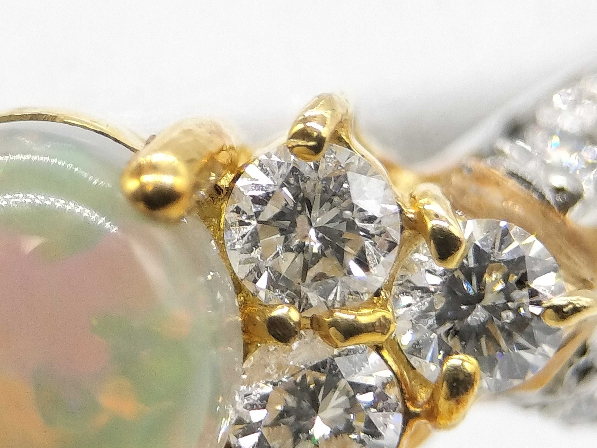 Opal D0.44ct PT900/K18 4.2g Ring 