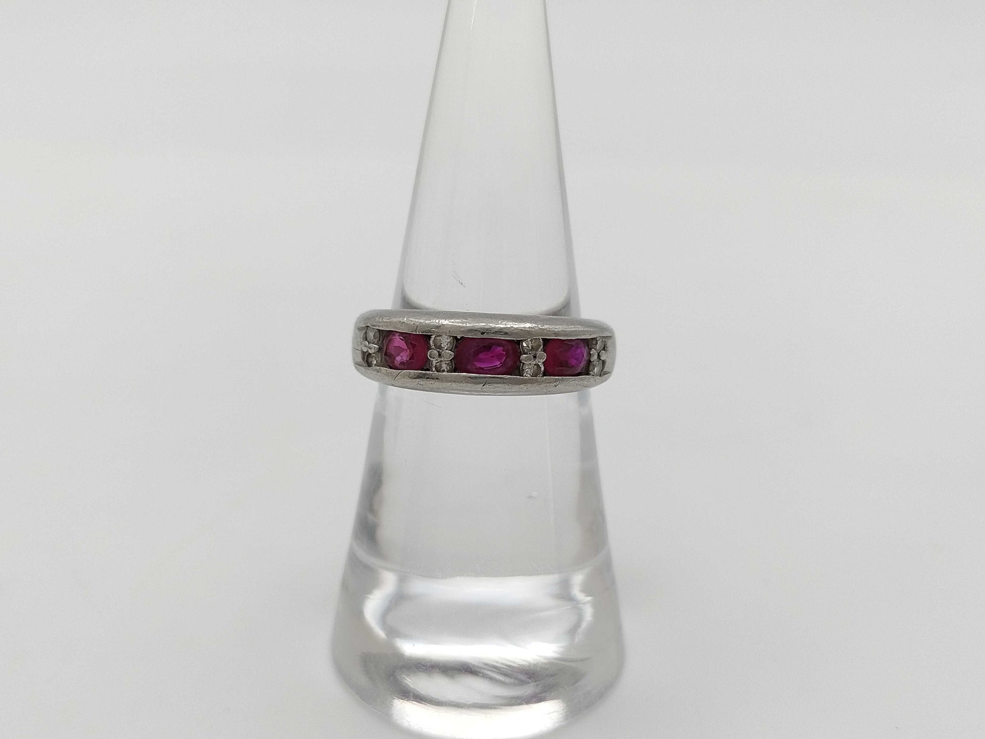 R1.00ct D0.16ct Pt900 8.1g Ring 