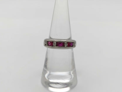R1.00ct D0.16ct Pt900 8.1g Ring 