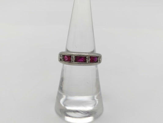 R1.00ct D0.16ct Pt900 8.1g Ring 