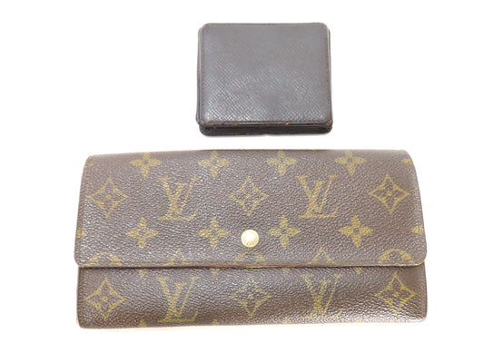 LOUIS VUITTON Monogram Wallet with Coin Purse *Total of 2 Wallets