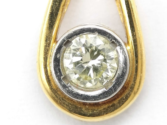 D0.11ct K18/Pt850 0.8g Pendant Top 