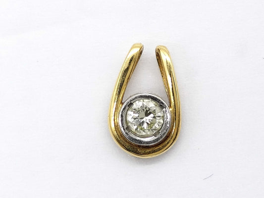 D0.11ct K18/Pt850 0.8g Pendant Top 