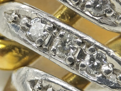 D0.13ct Pt900/K18 10.7g Ring 