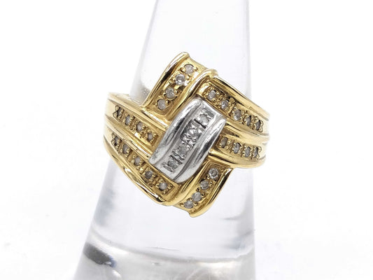D0.20ct K18/Pt900 7.1g Ring 