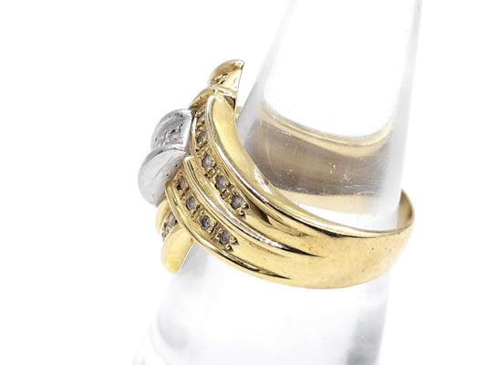 D0.20ct K18/Pt900 7.1g Ring 