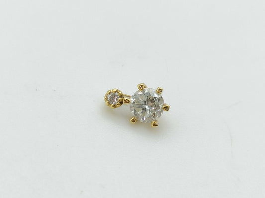 D 0.38ct FD 0.02ct K18 0.4g Pendant Top 