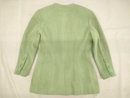 CHANEL Coco Mark Jacket, Light Green, Size 38