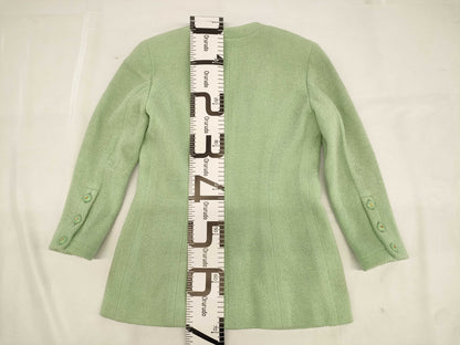 CHANEL Coco Mark Jacket, Light Green, Size 38