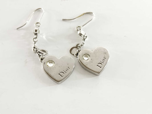 Dior Heart Logo Earrings