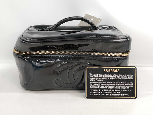 CHANEL Enamel Vanity Pouch Vanity Bag