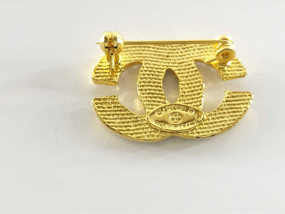CHANEL Coco Mark Coco Mark Rhinestone Brooch