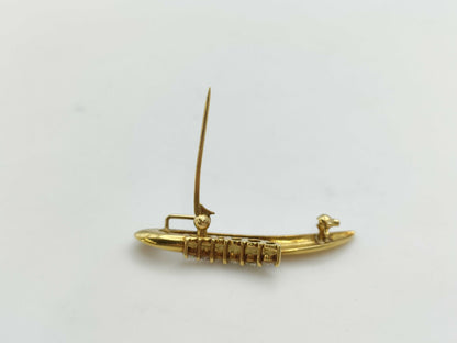 D0.51ct K18 5.3g Brooch 