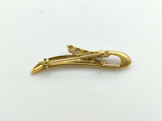 D0.51ct K18 5.3g Brooch 