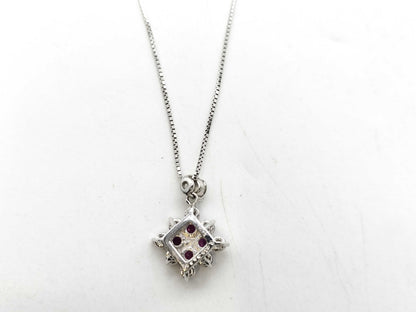 S0.719ct D0.445ct K18WG 4.3g Necklace 