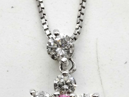 S0.719ct D0.445ct K18WG 4.3g Necklace 