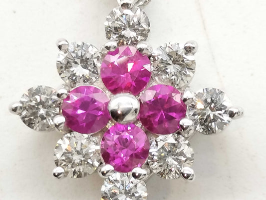 S0.719ct D0.445ct K18WG 4.3g Necklace 