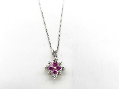 S0.719ct D0.445ct K18WG 4.3g Necklace 