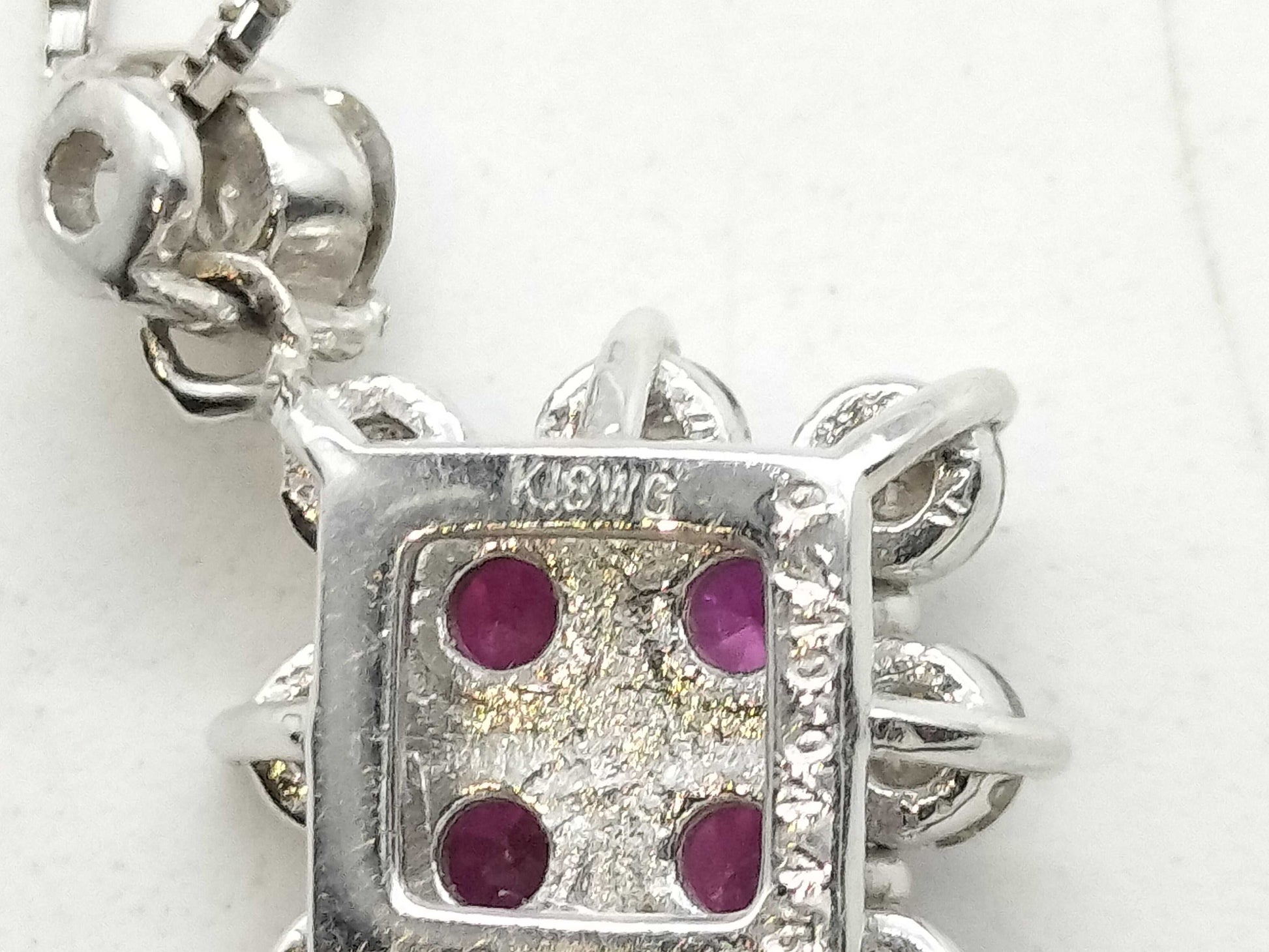 S0.719ct D0.445ct K18WG 4.3g Necklace 