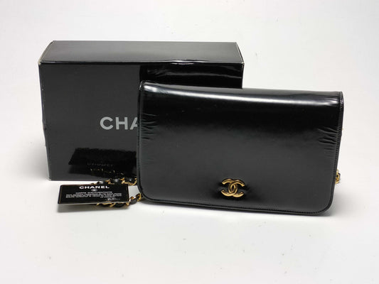 CHANEL Enamel Chain Shoulder Bag