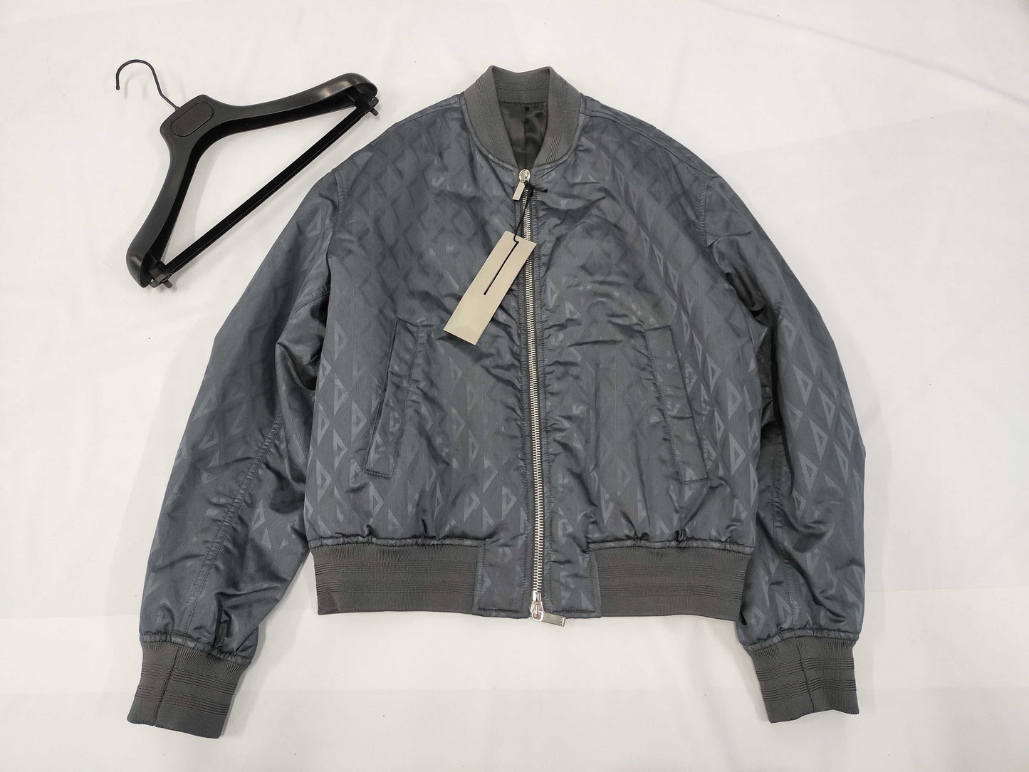 (10462_0332) Dior CD Diamond Bomber Zip-Up Blouson 143C432E5914 Jacket