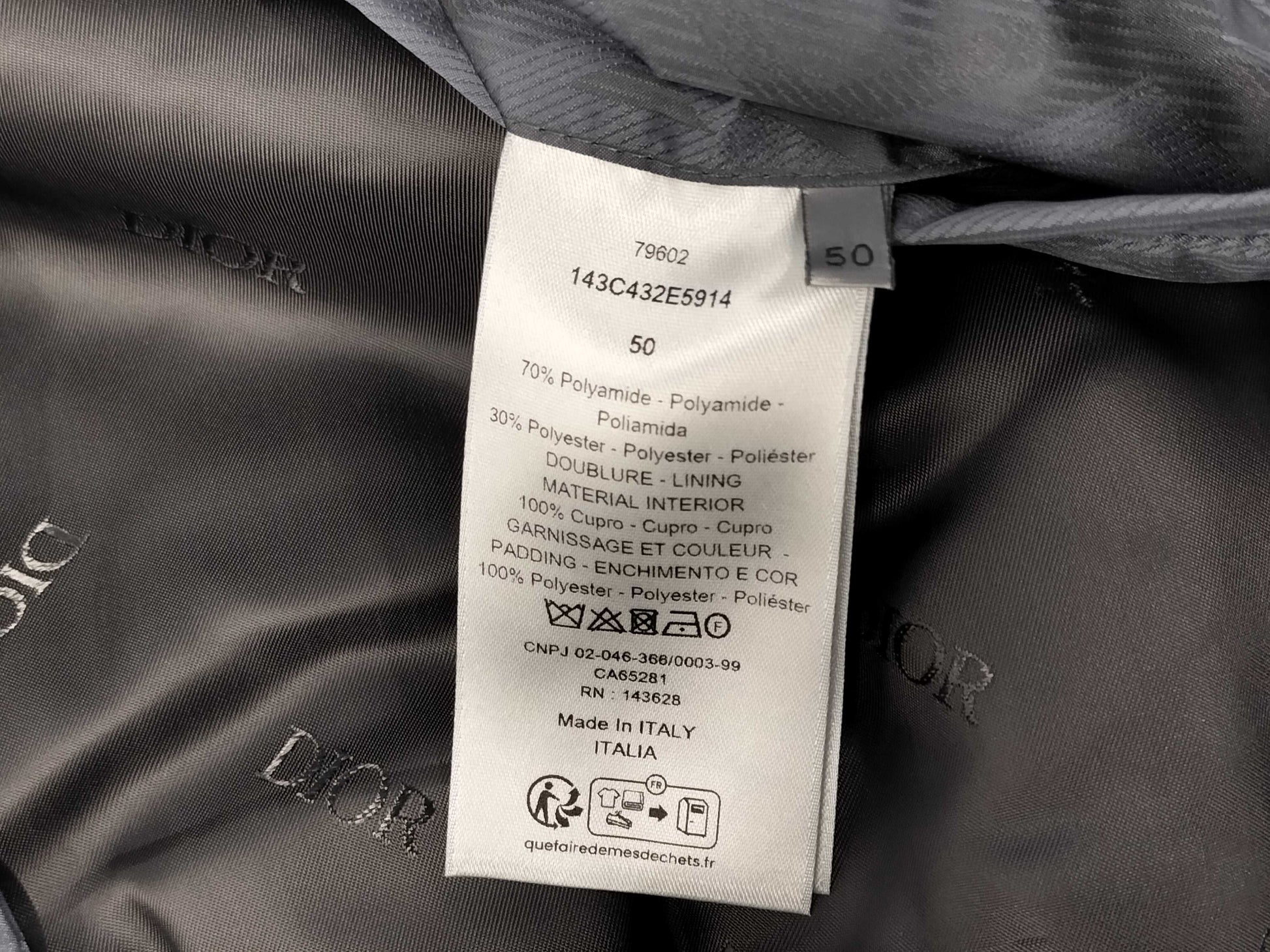 (10462_0332) Dior CD Diamond Bomber Zip-Up Blouson 143C432E5914 Jacket