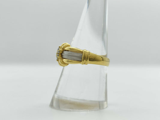 D0.12ct K18/Pt900 4.4g Ring 