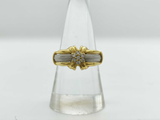 D0.12ct K18/Pt900 4.4g Ring 
