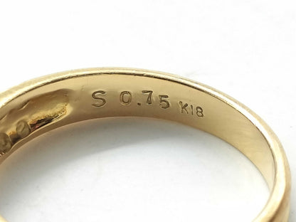 S0.75ct D0.09ct K18 3.3g Ring 