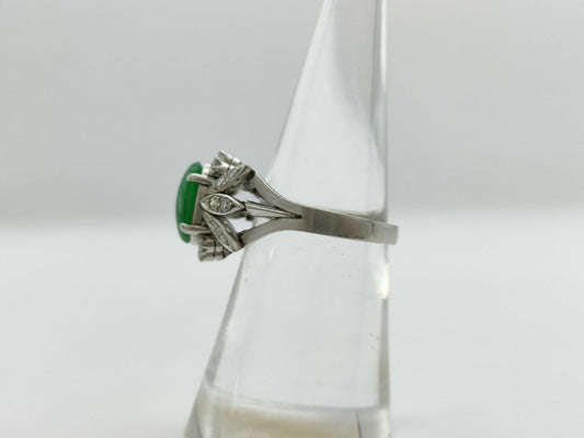 TASAKI Jadeite Diamond PT900 Ring 6.0g 