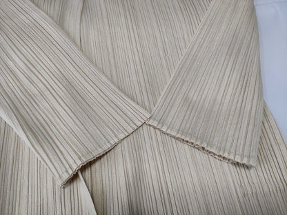 PLEATS PLEASE Zebra Ensemble in Beige Other Apparel