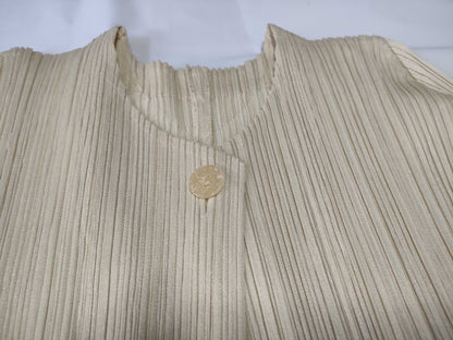 PLEATS PLEASE Zebra Ensemble in Beige Other Apparel